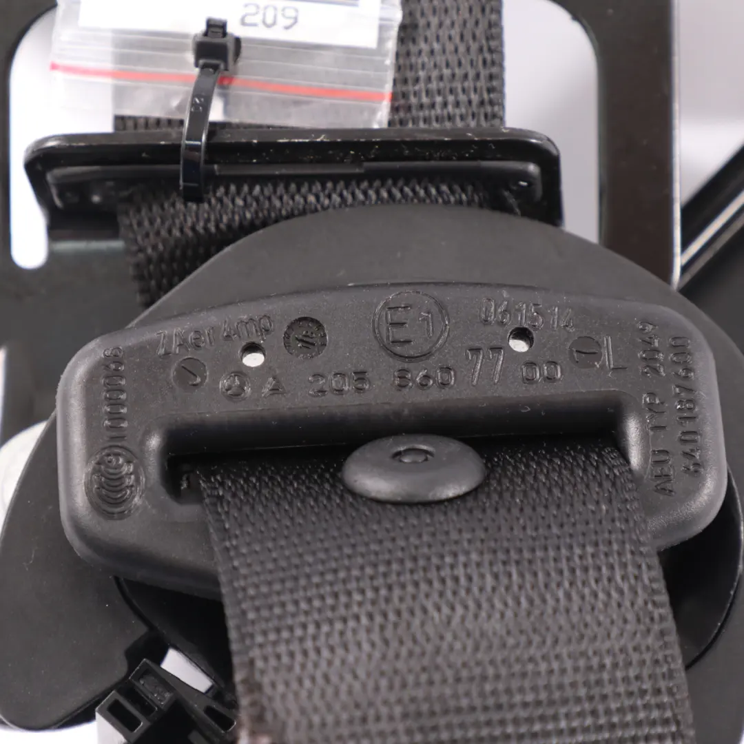 Mercedes W205 Seat Belt Upper Front Left N/S Seatbelt - SKU A2058607700 - Part number A2058607700