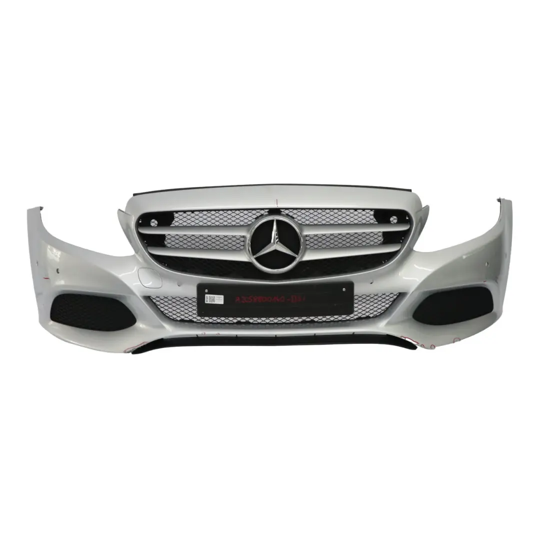 Mercedes W205 Zderzak Przedni Diamond Silver Srebrny Metalik - 988 - SKU A2058800140-DSI - Numer Części A2058800140