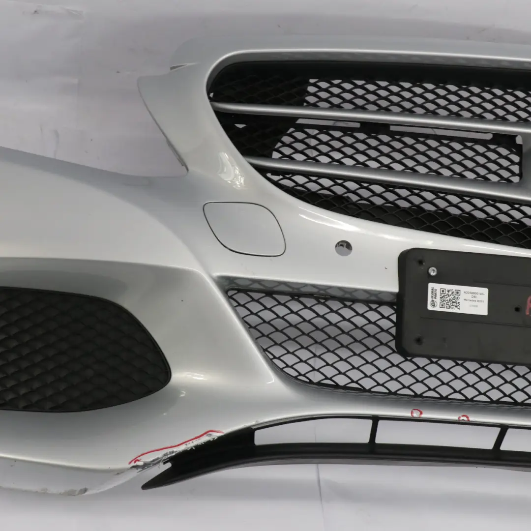 Mercedes W205 Front Bumper Trim Panel Cover Diamond Silver Metallic - 988 - SKU A2058800140-DSI - Part number A2058800140