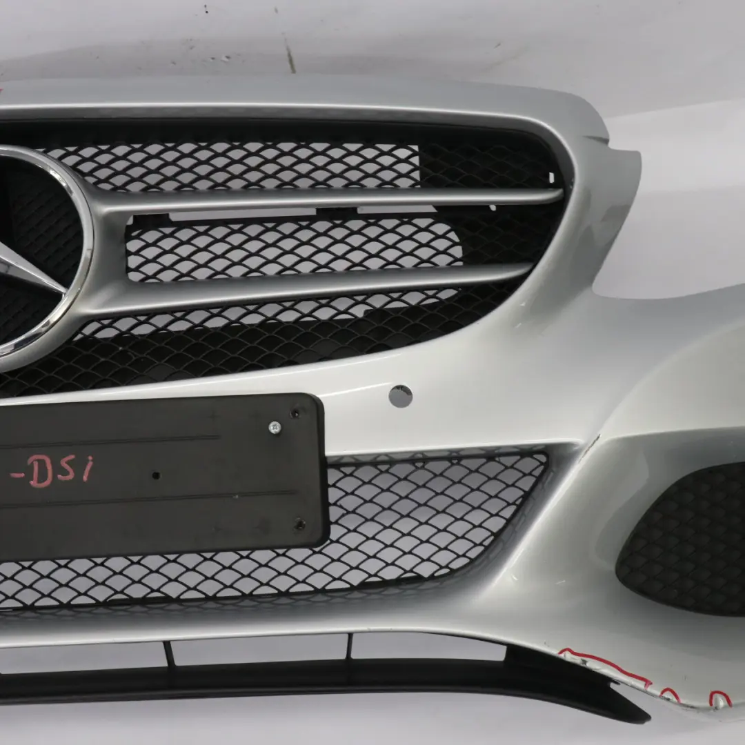 Mercedes W205 Front Bumper Trim Panel Cover Diamond Silver Metallic - 988 - SKU A2058800140-DSI - Part number A2058800140