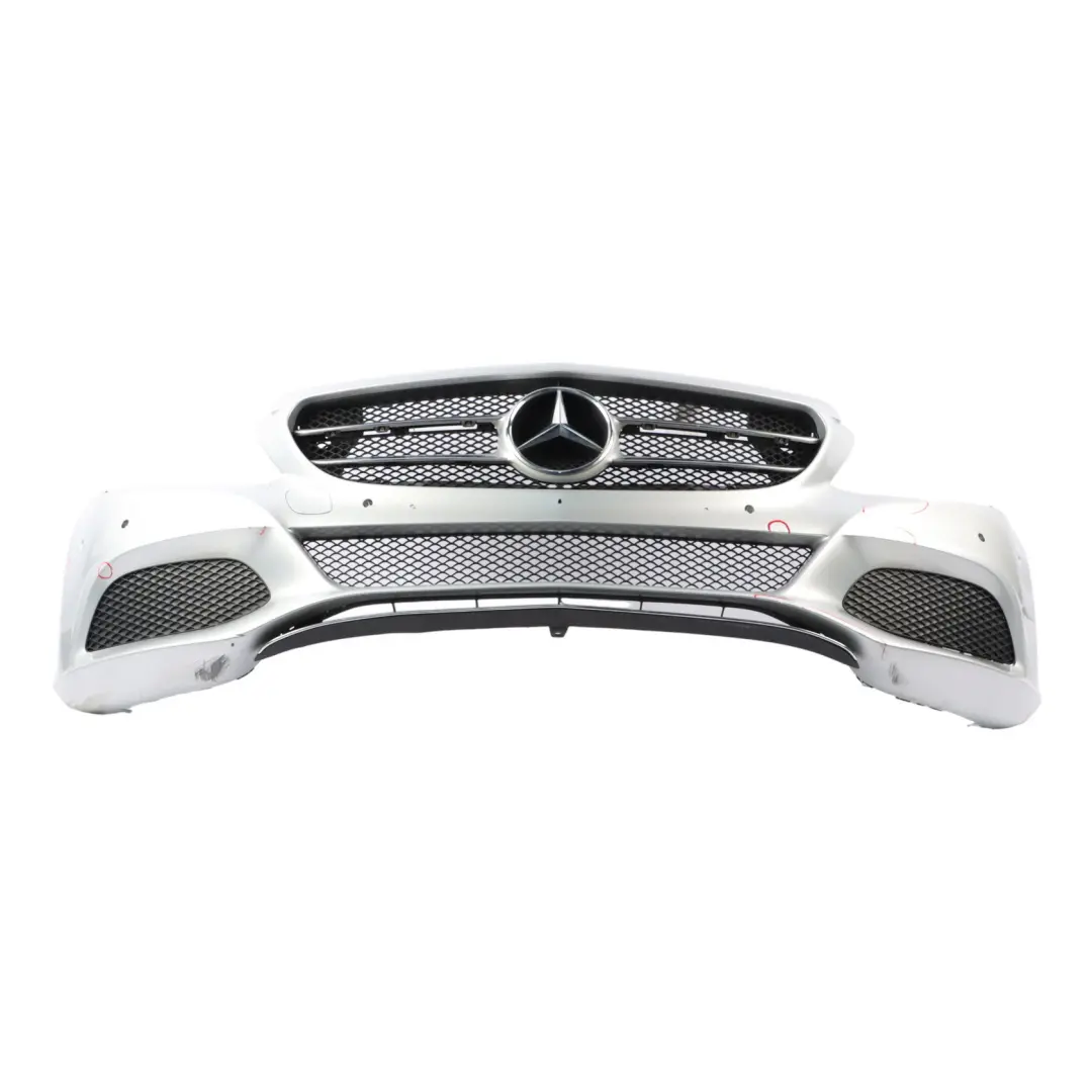 Front Bumper Trim Panel Cover Iridium Silver Metallic - 775 to Mercedes W205 with Part number A2058800340 Mercedes W205 Front Bumper Trim Panel Cover Iridium Silver Metallic - 775 - SKU A2058800340-IRS - Part number A2058800340