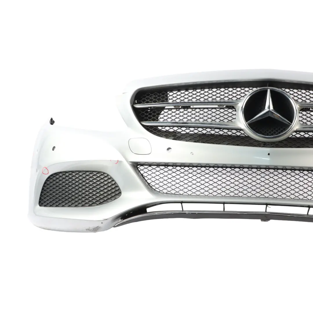 Front Bumper Trim Panel Cover Iridium Silver Metallic - 775 to Mercedes W205 with Part number A2058800340 Mercedes W205 Front Bumper Trim Panel Cover Iridium Silver Metallic - 775 - SKU A2058800340-IRS - Part number A2058800340