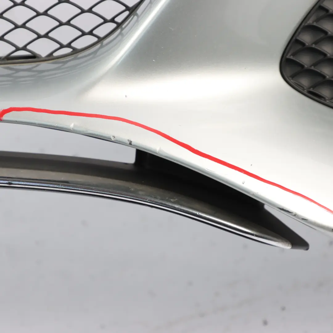 Front Bumper Trim Panel Cover Iridium Silver Metallic - 775 to Mercedes W205 with Part number A2058800340 Mercedes W205 Front Bumper Trim Panel Cover Iridium Silver Metallic - 775 - SKU A2058800340-IRS - Part number A2058800340