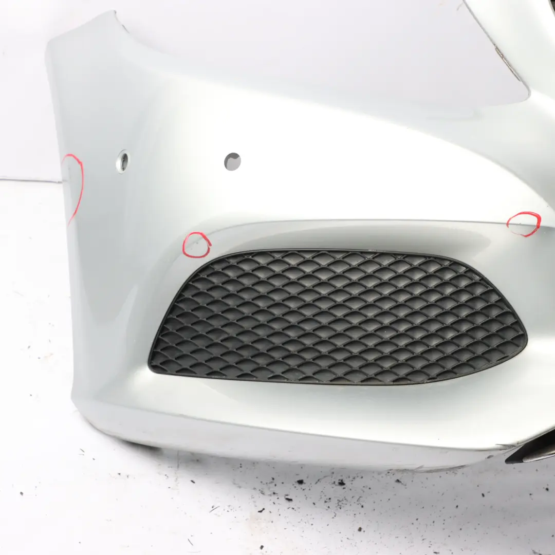 Front Bumper Trim Panel Cover Iridium Silver Metallic - 775 to Mercedes W205 with Part number A2058800340 Mercedes W205 Front Bumper Trim Panel Cover Iridium Silver Metallic - 775 - SKU A2058800340-IRS - Part number A2058800340