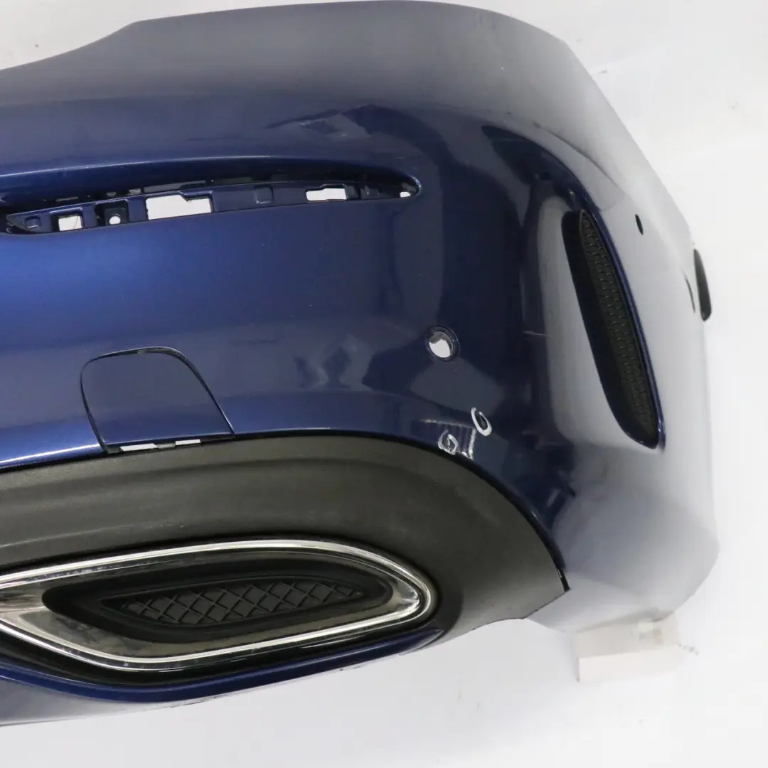 Bumper Rear Trim Panel Covering AMG Brilliant Blue Metallic - 896 to Mercedes C205 with Part number A2058808803 Mercedes C205 Bumper Rear Trim Panel Covering AMG Brilliant Blue Metallic - 896 - SKU A2058808803-BRB1 - Part number A2058808803
