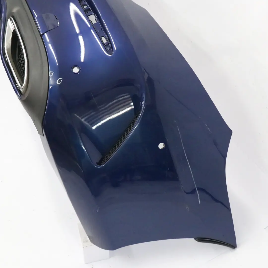 Bumper Rear Trim Panel Covering AMG Brilliant Blue Metallic - 896 to Mercedes C205 with Part number A2058808803 Mercedes C205 Bumper Rear Trim Panel Covering AMG Brilliant Blue Metallic - 896 - SKU A2058808803-BRB1 - Part number A2058808803
