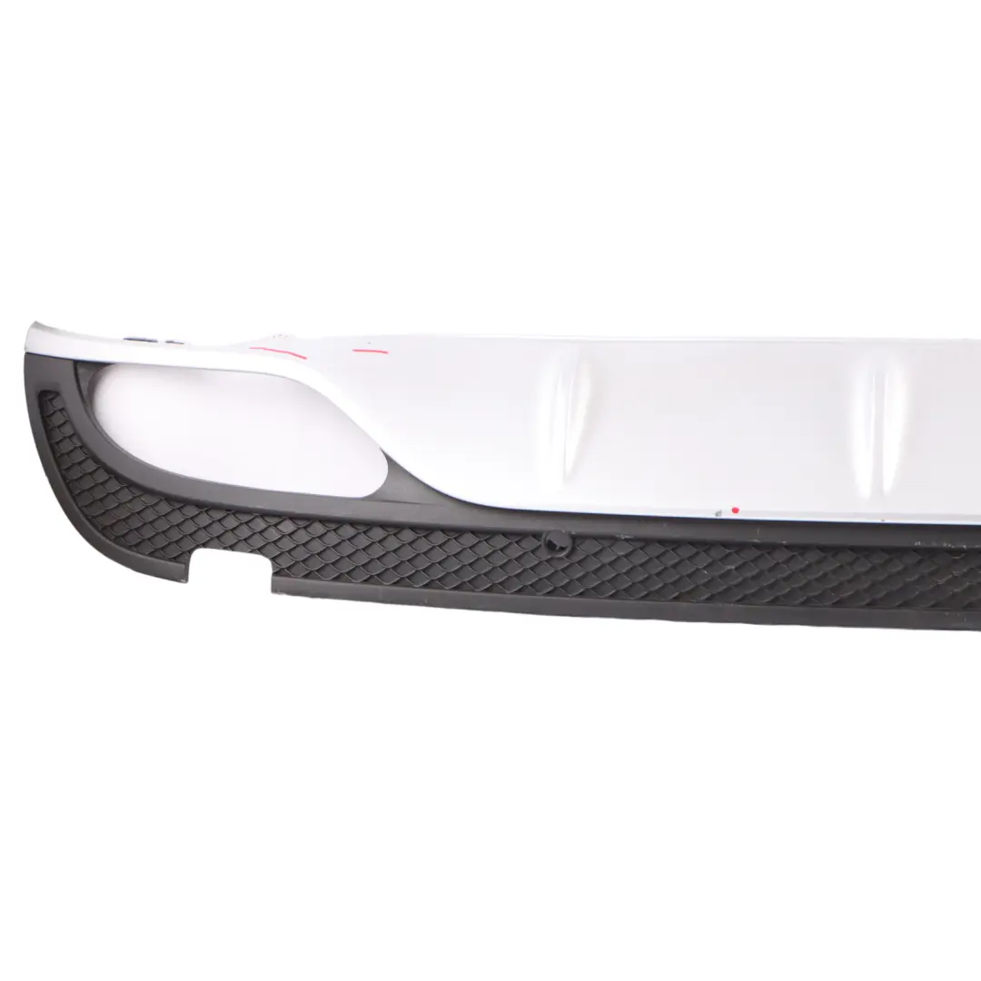 Bumper Lower Diffuser Trim Panel Cover Silver to Mercedes W205 AMG Rear with Part number A2058857338 Mercedes W205 AMG Rear Bumper Lower Diffuser Trim Panel Cover Silver - SKU A2058857338-IRS - Part number A2058857338