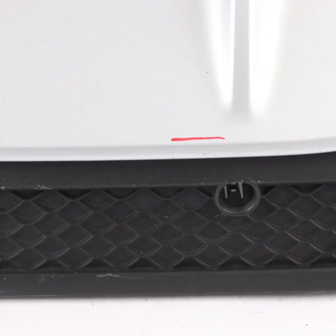 Bumper Lower Diffuser Trim Panel Cover Silver to Mercedes W205 AMG Rear with Part number A2058857338 Mercedes W205 AMG Rear Bumper Lower Diffuser Trim Panel Cover Silver - SKU A2058857338-IRS - Part number A2058857338