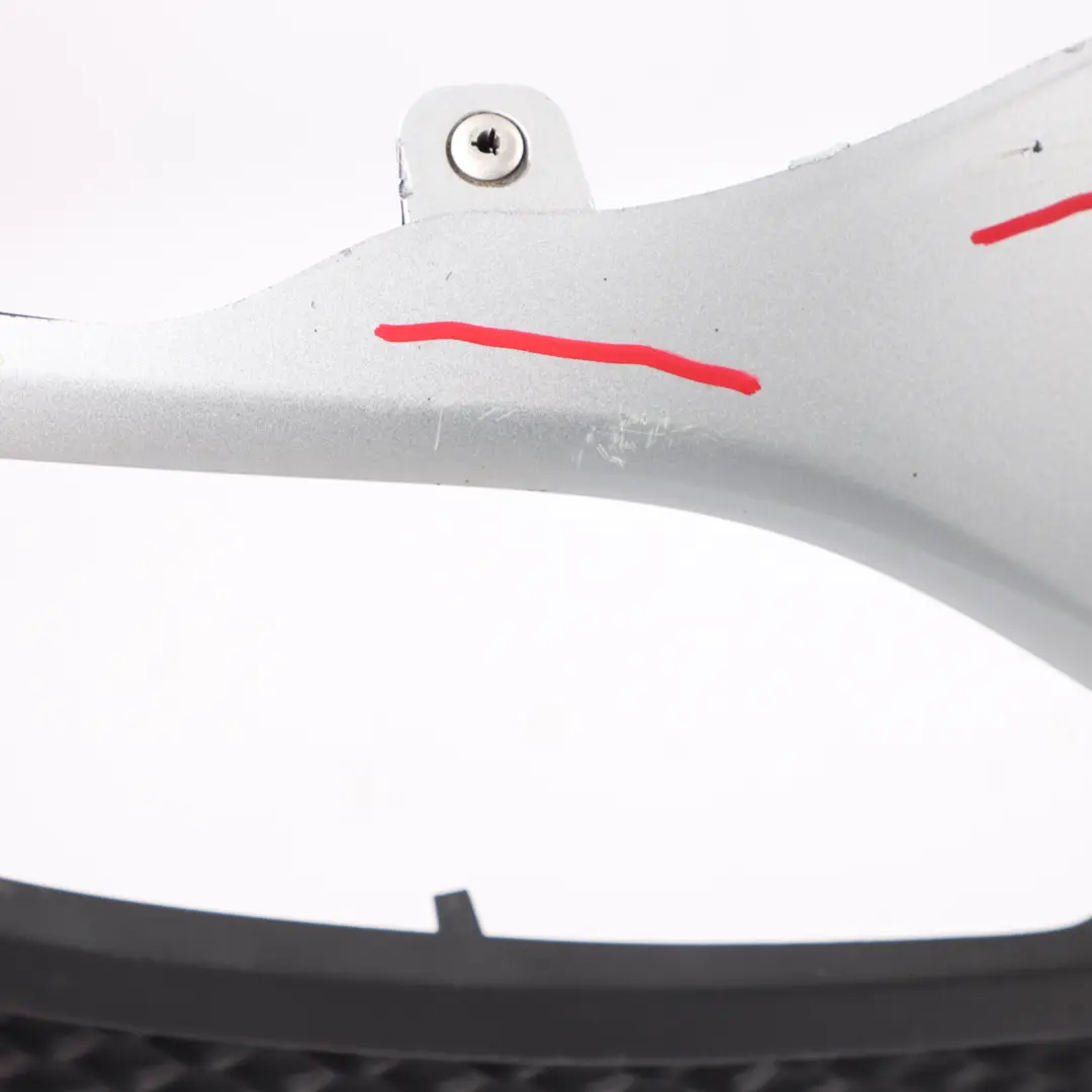 Bumper Lower Diffuser Trim Panel Cover Silver to Mercedes W205 AMG Rear with Part number A2058857338 Mercedes W205 AMG Rear Bumper Lower Diffuser Trim Panel Cover Silver - SKU A2058857338-IRS - Part number A2058857338