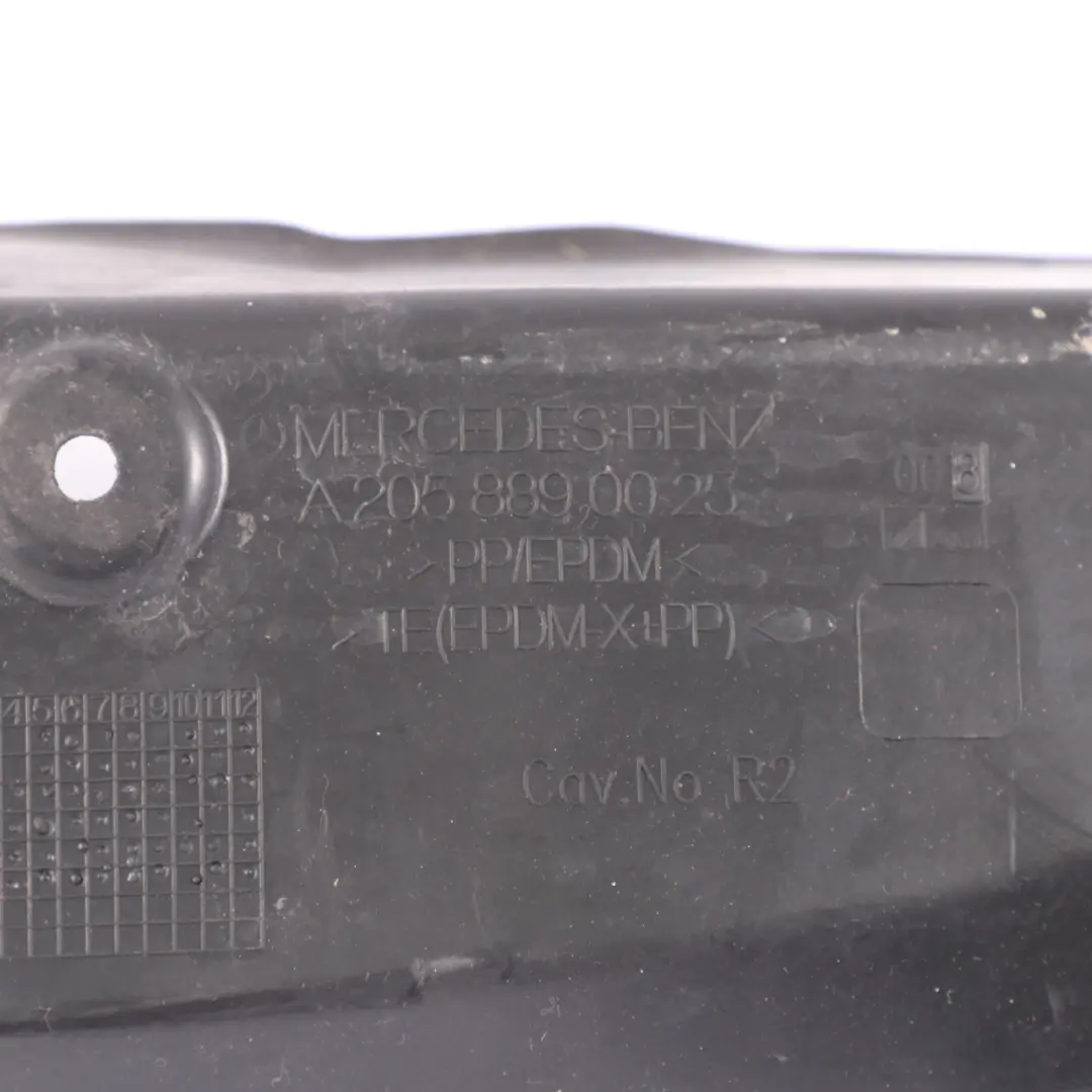 Front Right O/S Fender Gap Trim Cover to Mercedes W205 with Part number A2058890025 Mercedes W205 Front Right O/S Fender Gap Trim Cover - SKU A2058890025 - Part number A2058890025