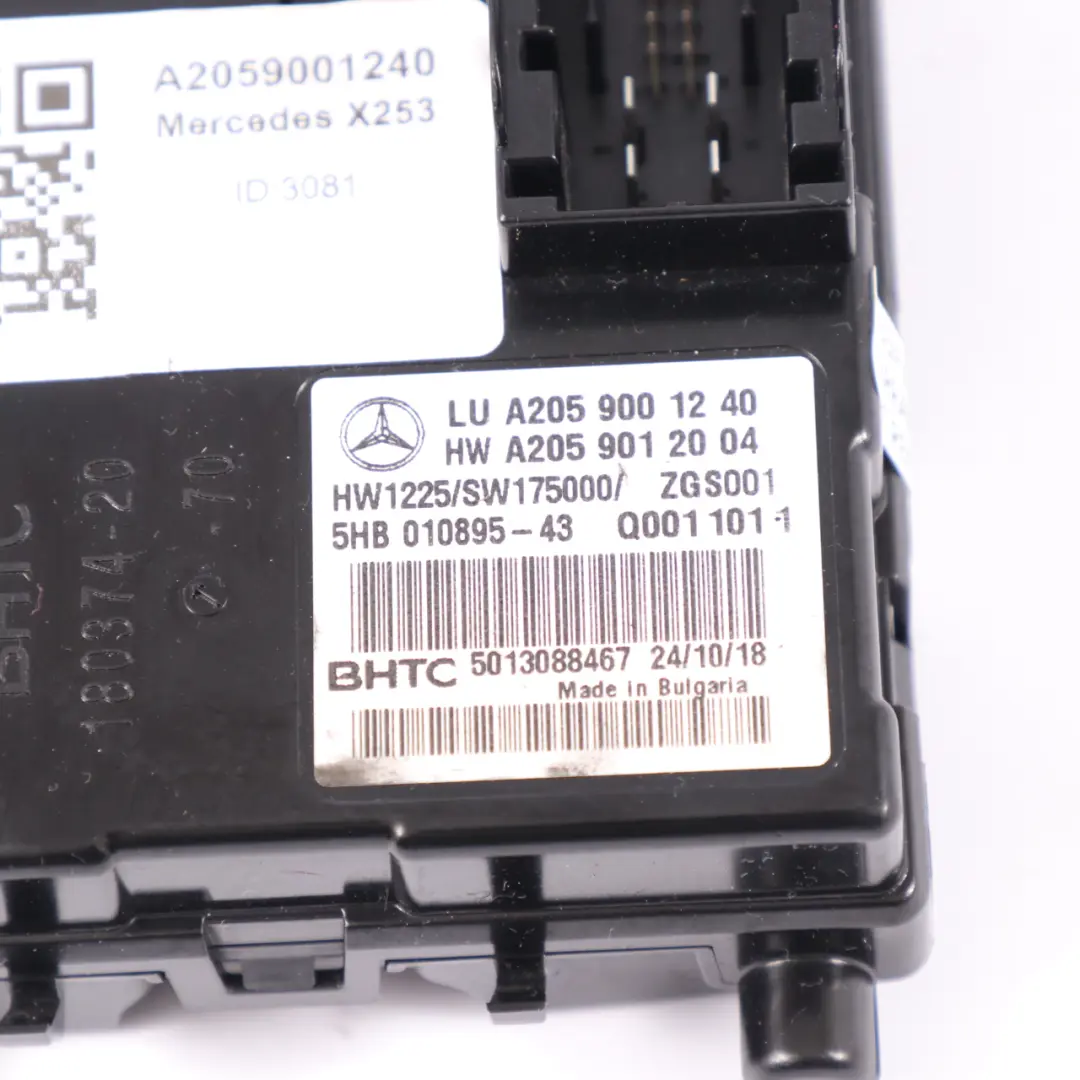 Moduł Sterownik Klimatyzacji Mercedes GLC 220d X253 - SKU A2059001240 - Numer Części A2059001240