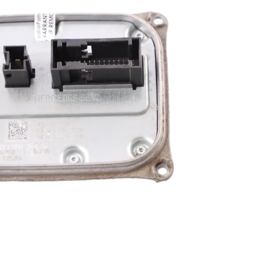 Headlight Module Mercedes W205 LED Ballast Control Unit Module to with Part number A2059004230 Headlight Module Mercedes W205 LED Ballast Control Unit Module - SKU A2059004230-1 - Part number A2059004230