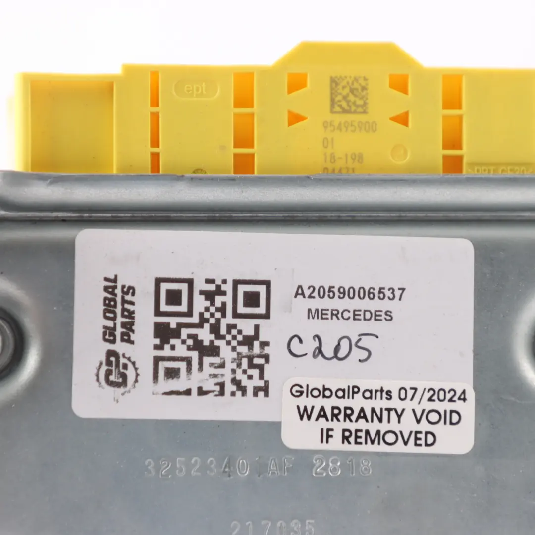 Mercedes C205 Coupé Air Bag Módulo de Control ECU - SKU A2059006537 - Número de pieza A2059006537