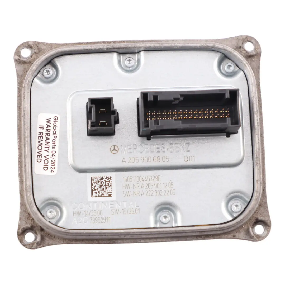 Headlight Module Mercedes W205 LED Ballast Control Unit Module to with Part number A2059006805 Headlight Module Mercedes W205 LED Ballast Control Unit Module - SKU A2059006805 - Part number A2059006805