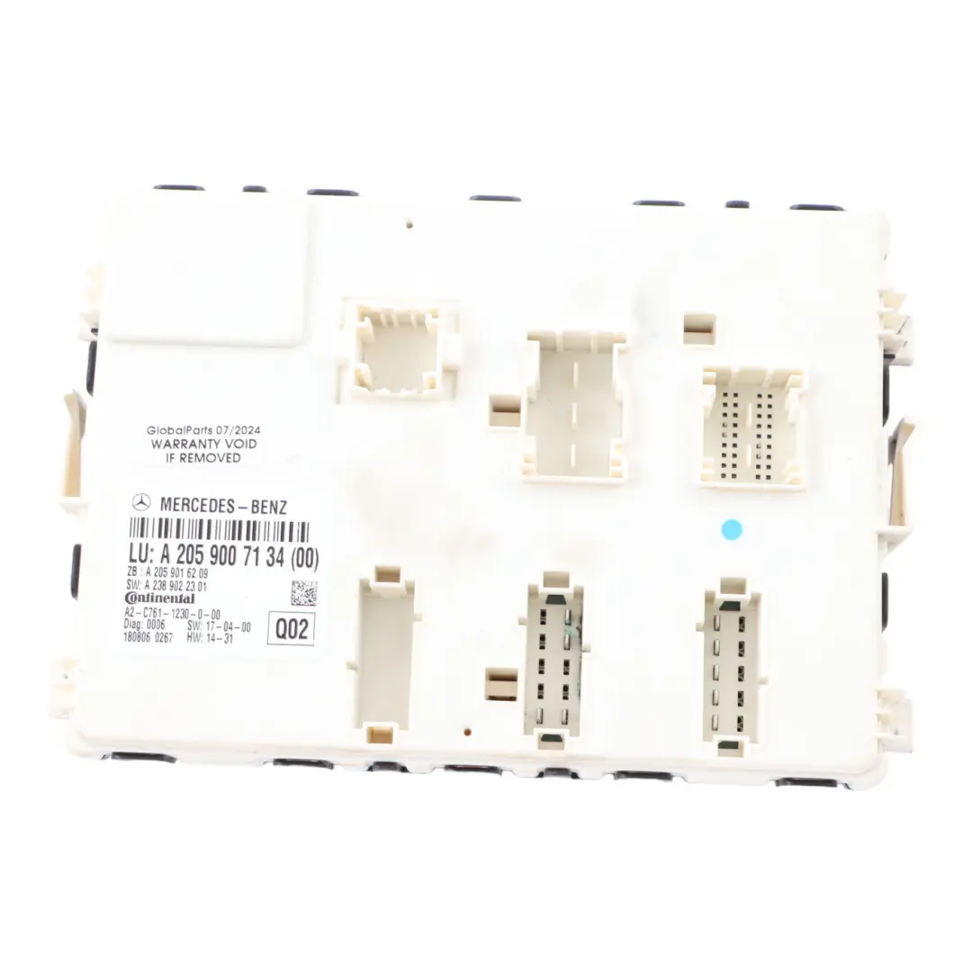 Sam Control Module Body Comfort ECU to Mercedes C205 with Part number A2059007134 Mercedes C205 Sam Control Module Body Comfort ECU - SKU A2059007134 - Part number A2059007134