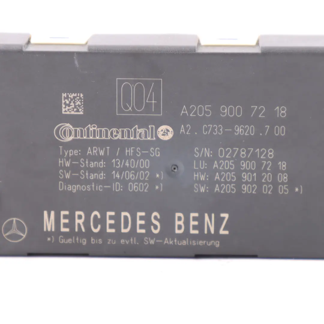 Mercedes X253 Moduł Automatycznego Zamykania Klapy Bagażnika - SKU A2059007218-2 - Numer Części A2059007218
