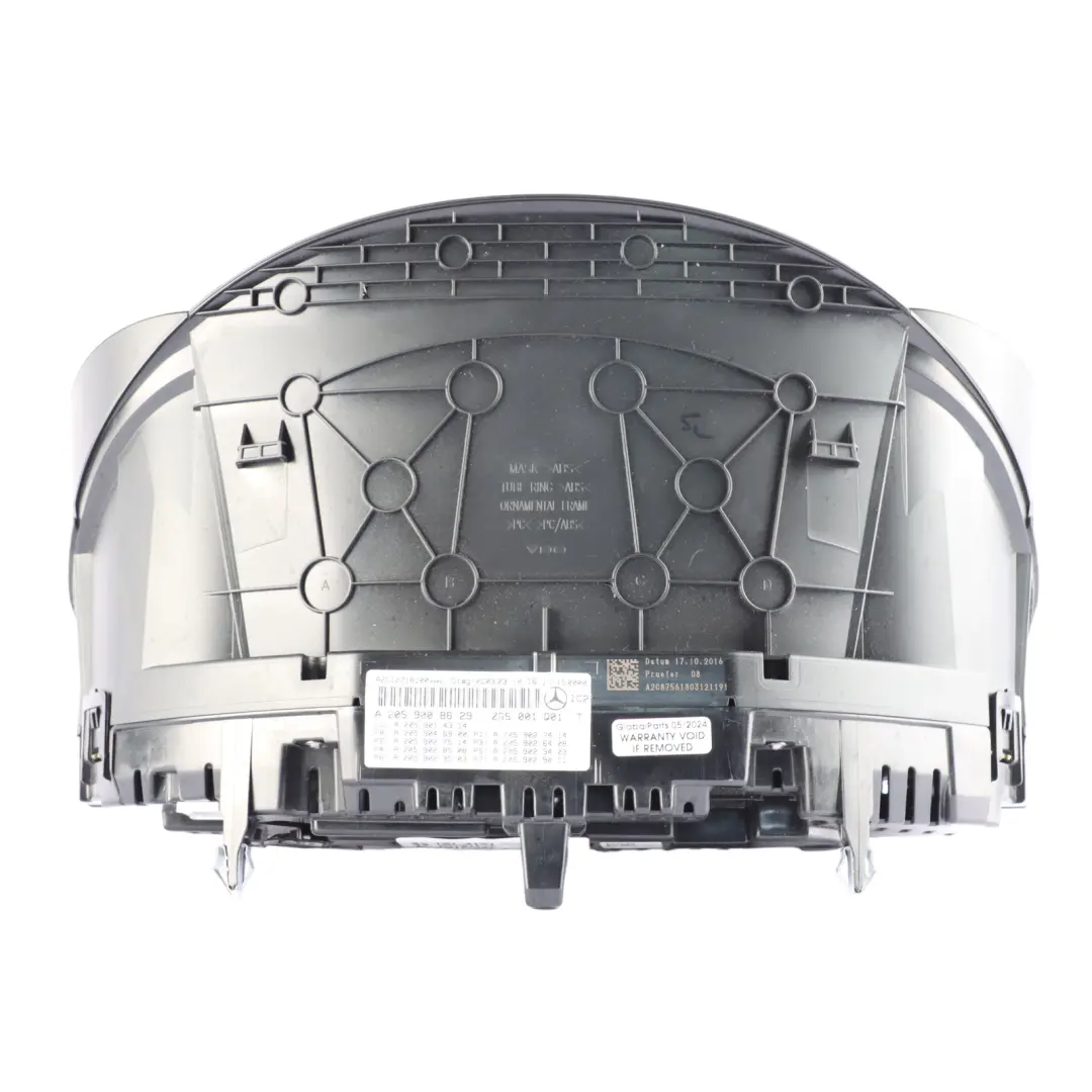 Instrument Cluster Clocks Automatic to Mercedes W205 Petrol with Part number A2059008629 Mercedes W205 Petrol Instrument Cluster Clocks Automatic - SKU A2059008629 - Part number A2059008629