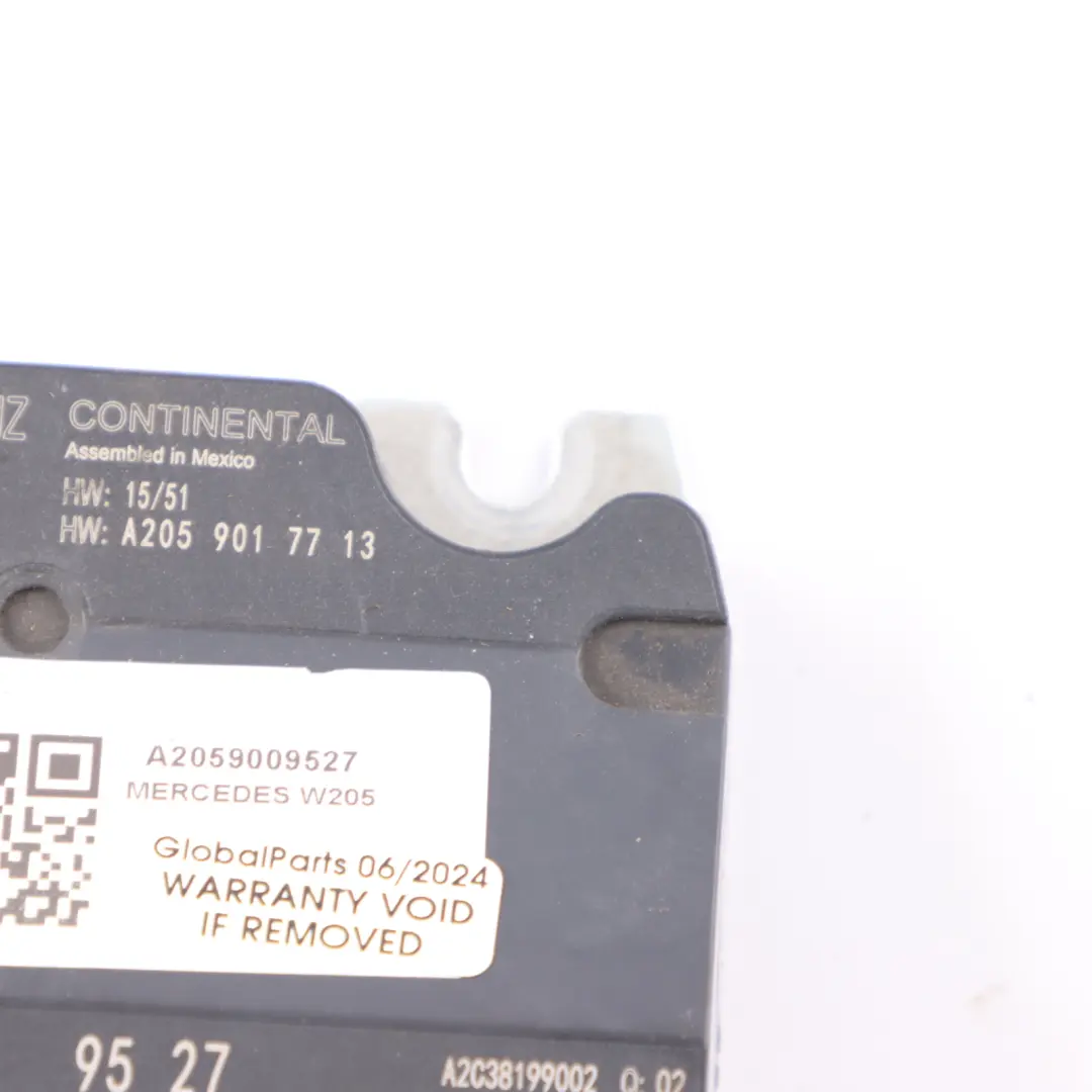 Module ICM SRS Control Unit ECU Mercedes W205 Air - SKU A2059009527 - Part number A2059009527