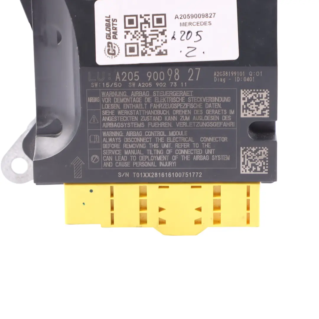 Mercedes A205 Air Module Control Unit ECU - SKU A2059009827 - Part number A2059009827