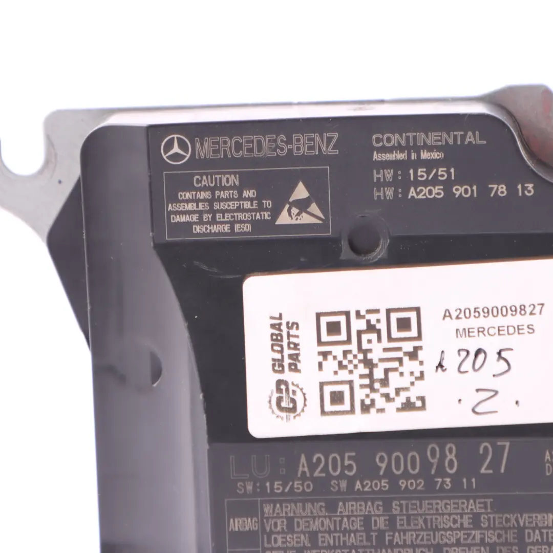 Mercedes A205 Air Module Control Unit ECU - SKU A2059009827 - Part number A2059009827