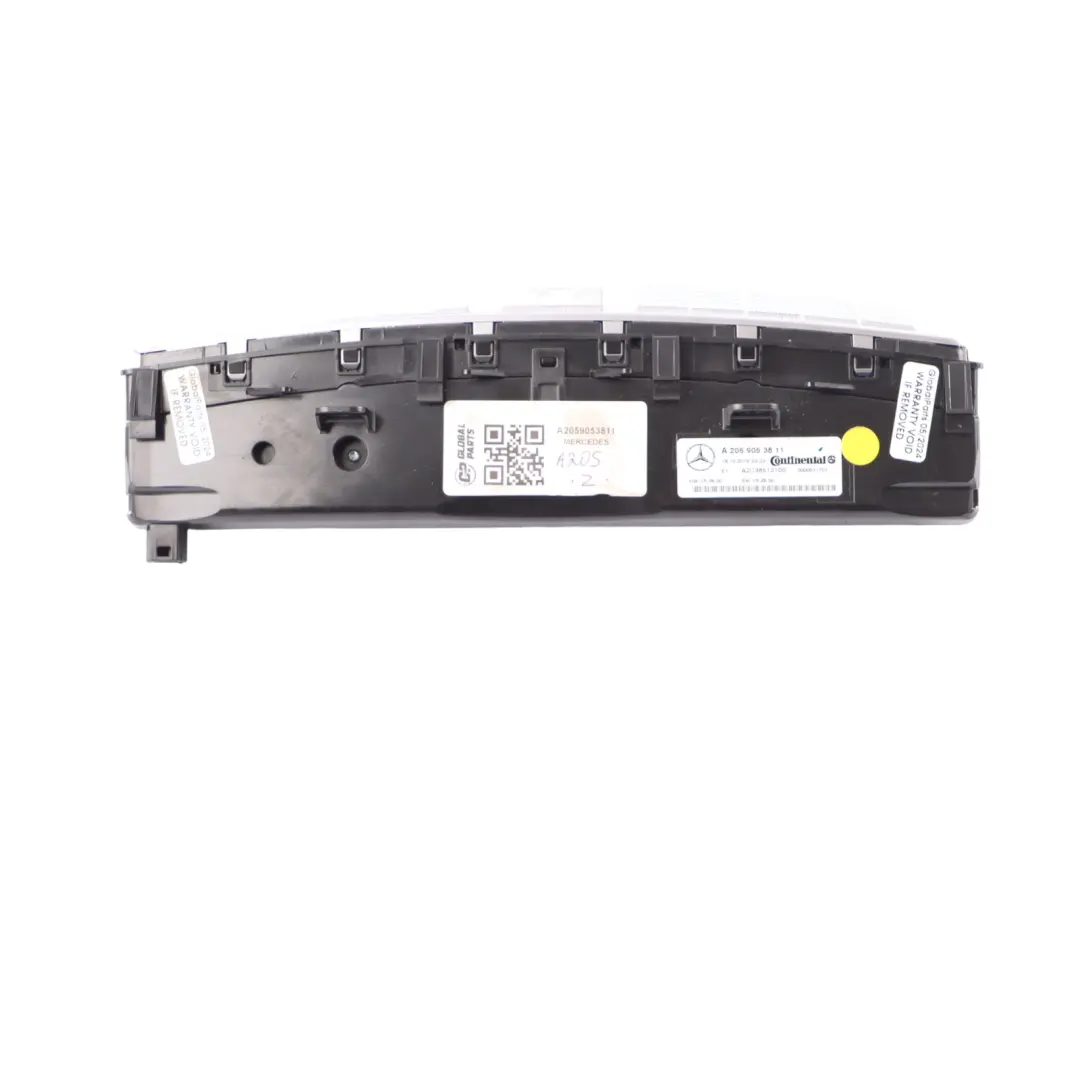 Climate Control Panel Mercedes A205 A/C Heater Blower Switch Unit to with Part number A2059053811 Climate Control Panel Mercedes A205 A/C Heater Blower Switch Unit - SKU A2059053811 - Part number A2059053811