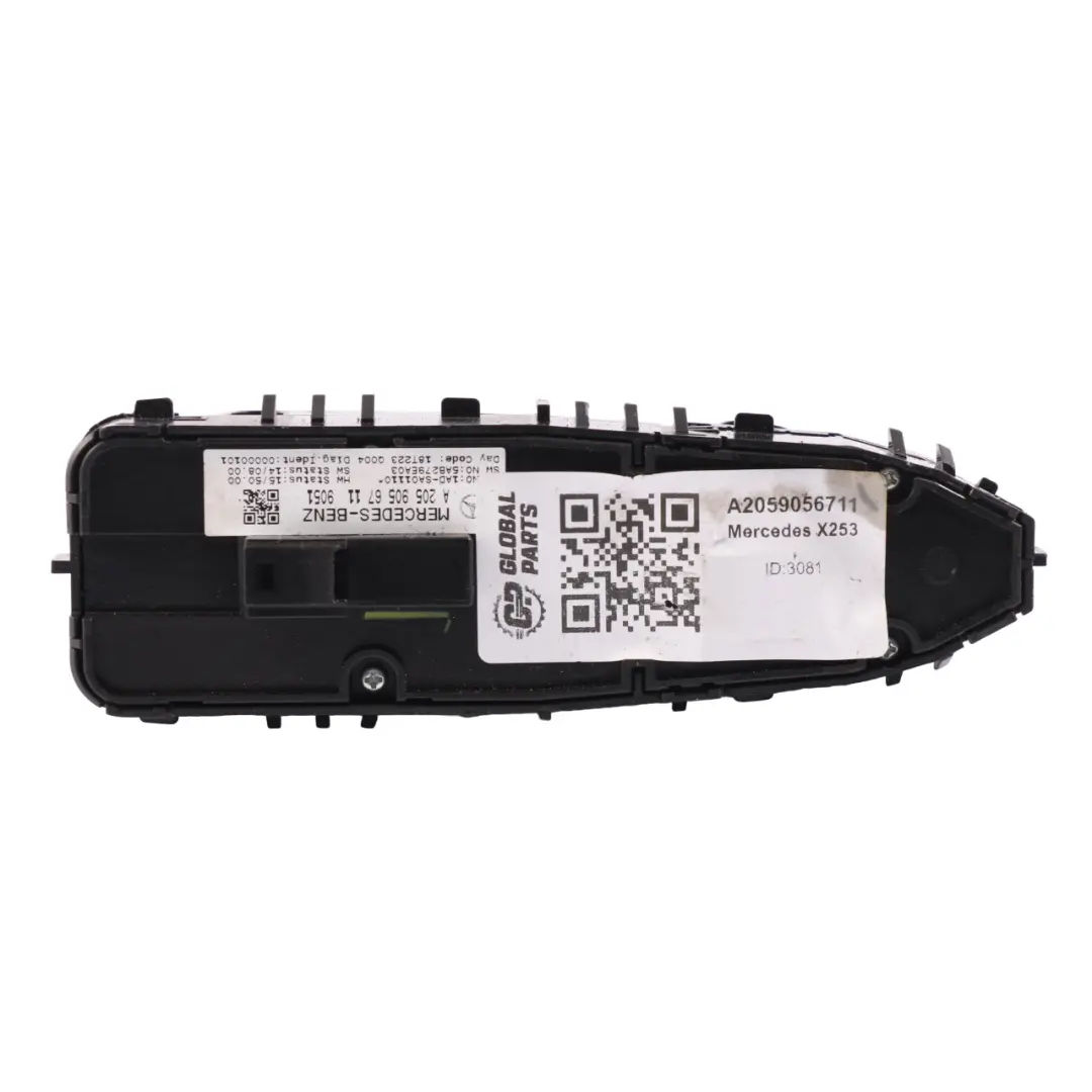 Interrupteur fenêtre Mercedes W205 X253 Lifter conducteur Régulateur pour à propos du numéro de pièce A2059056711 Interrupteur fenêtre Mercedes W205 X253 Lifter conducteur Régulateur - SKU A2059056711 - Numéro de pièce A2059056711