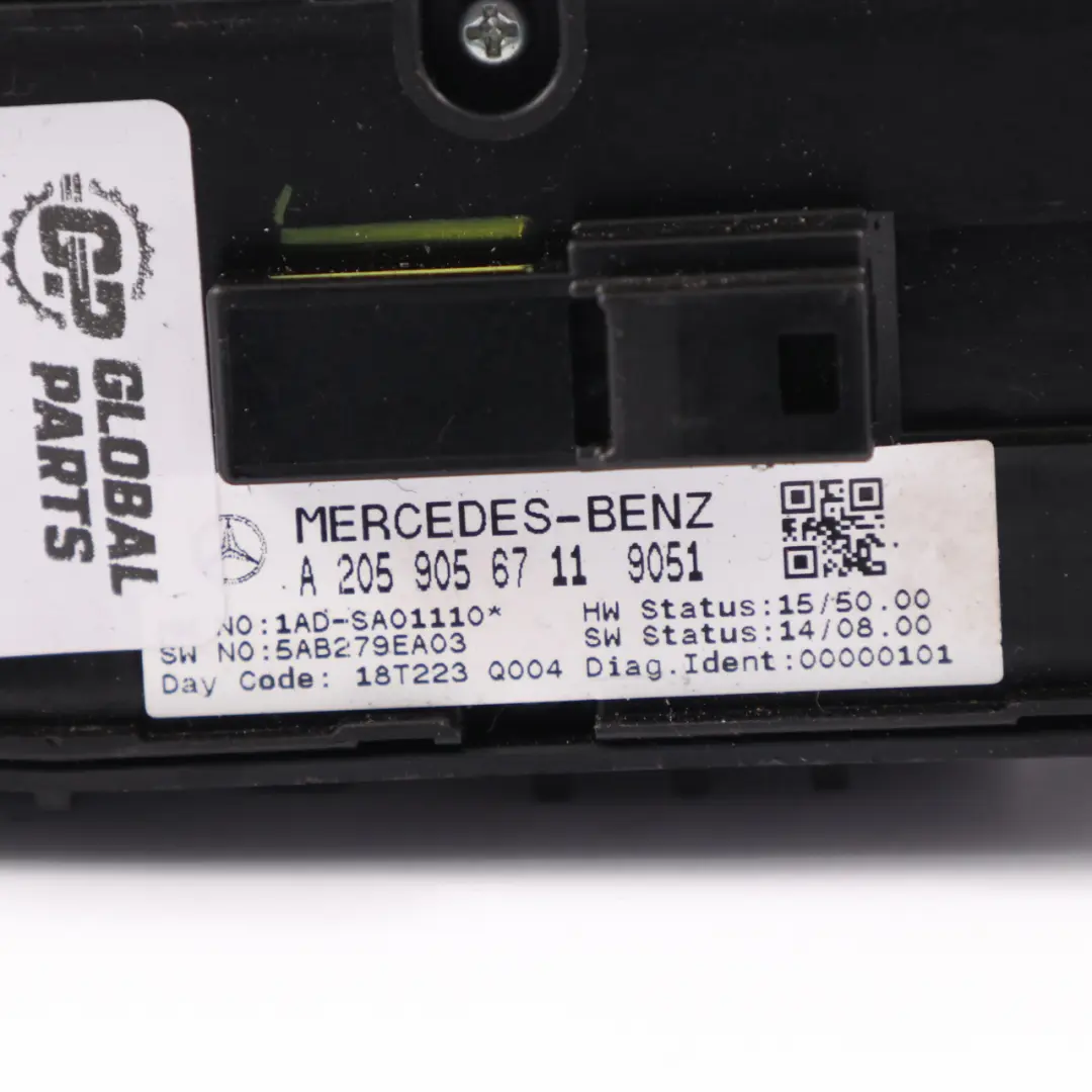  Window Switch Mercedes W205 X253 Lifter Driver's Side Regulator - SKU A2059056711 - Part number A2059056711