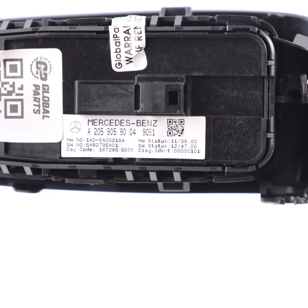 Window Switch Mercedes A205 Driver Door O/S Mirror Adjustment Switch to with Part number A2059059004 Window Switch Mercedes A205 Driver Door O/S Mirror Adjustment Switch - SKU A2059059004 - Part number A2059059004