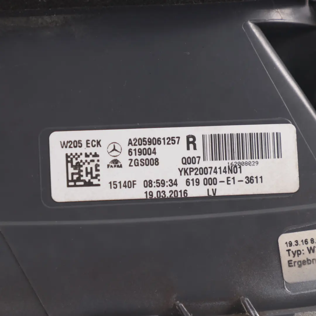 Mercedes W205 Driver Side Tail Light Lamp Rear Left N/S - SKU A2059061257-1 - Part number A2059061257