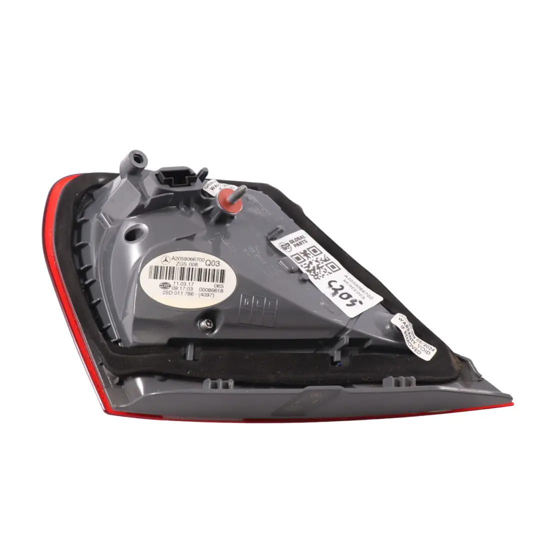 Luz Trasera Maletero Portón Trasero Izquierda LED para Mercedes C205 con número de pieza A2059066700 Mercedes C205 Luz Trasera Maletero Portón Trasero Izquierda LED - SKU A2059066700 - Número de pieza A2059066700