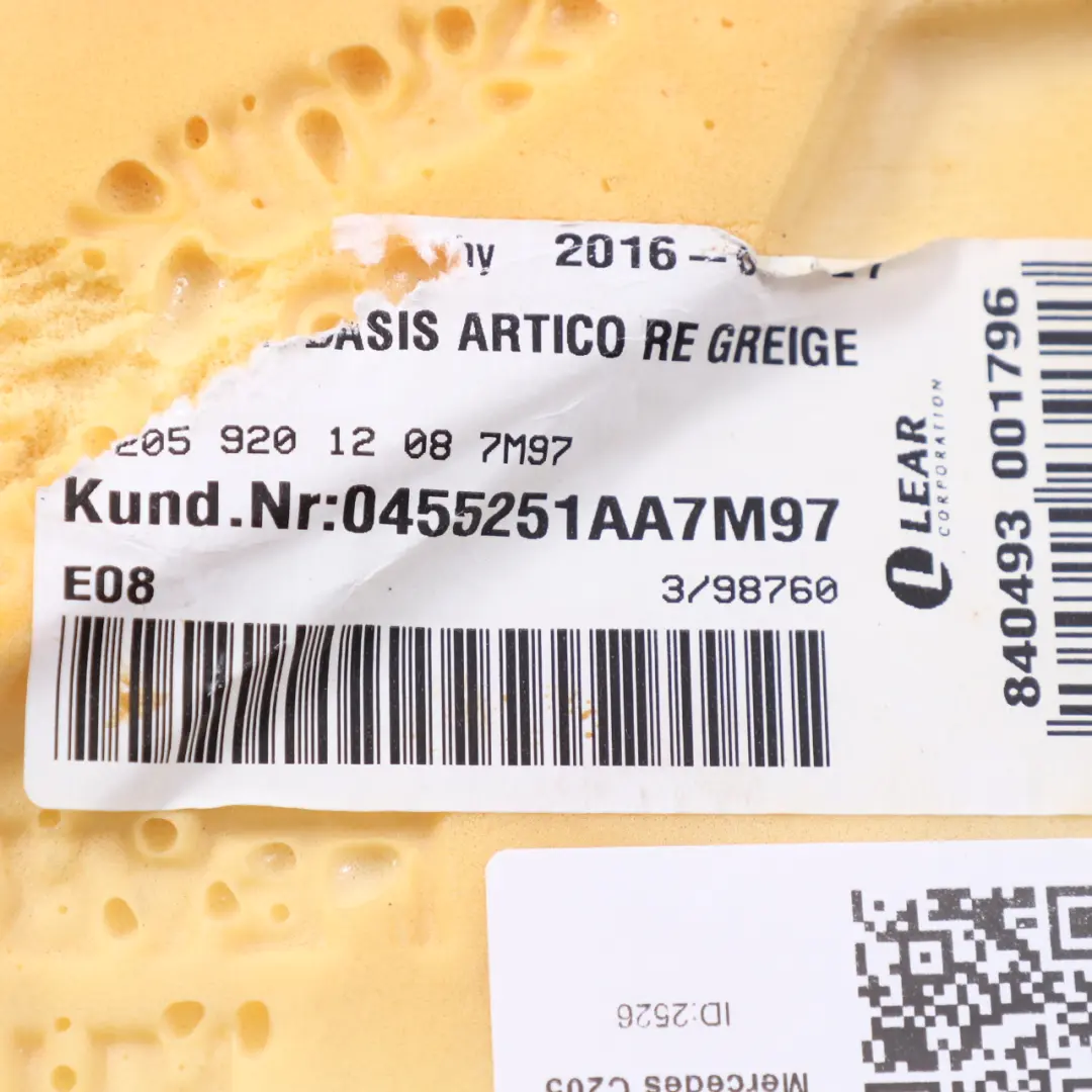 Panneau latéral banquette arrière droite Cover Grey Leather pour Mercedes C205 à propos du numéro de pièce A2059201208 Mercedes C205 Panneau latéral banquette arrière droite Cover Grey Leather - SKU A2059201208-1 - Numéro de pièce A2059201208