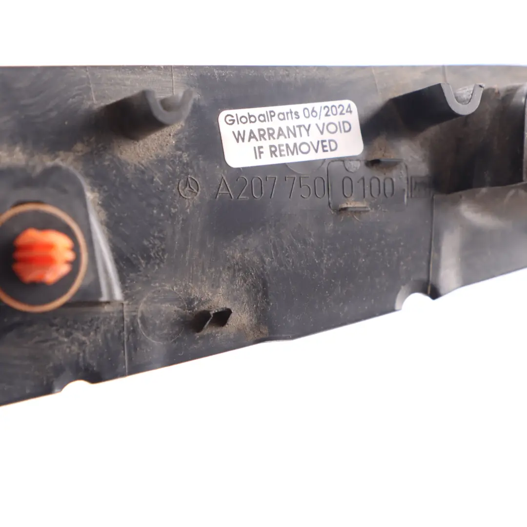 W207 Rear Door Trunk Handle Tailgate Trim Panel Cover to Mercedes with Part number A2077500100 Mercedes W207 Rear Door Trunk Handle Tailgate Trim Panel Cover - SKU A2077500100 - Part number A2077500100