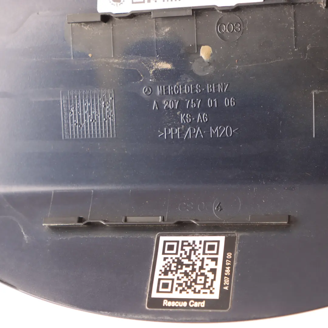 Fuel Flap Mercedes W207 C207 Cover Cap Cavansite Blue Metallic - 890 - SKU A2077570106-CVB - Part number A2077570106
