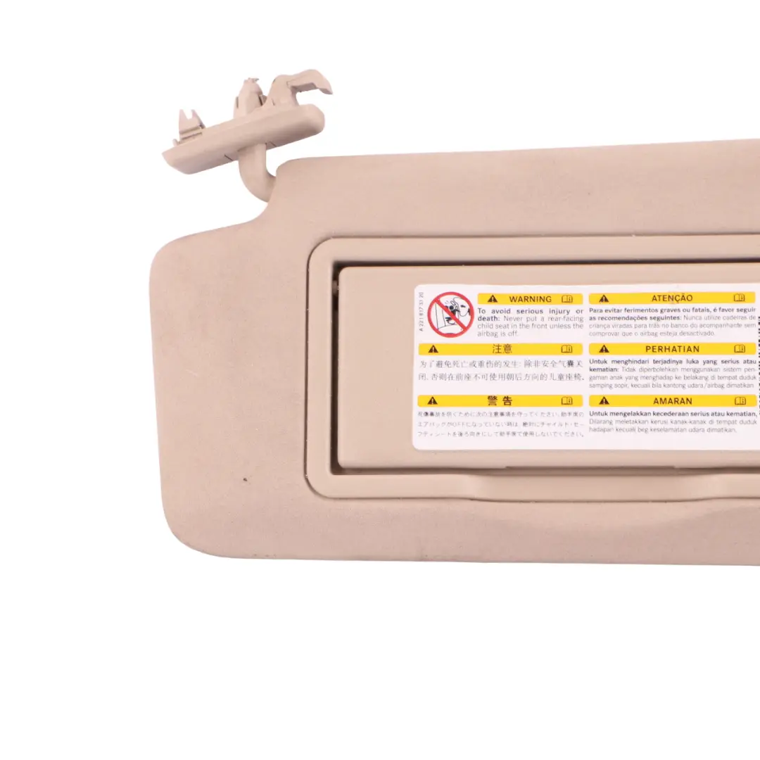 Mercedes W207 Cabrio A207 Sun Visor Cover Beige Left N/S - SKU A2078100710-1 - Part number A2078100710