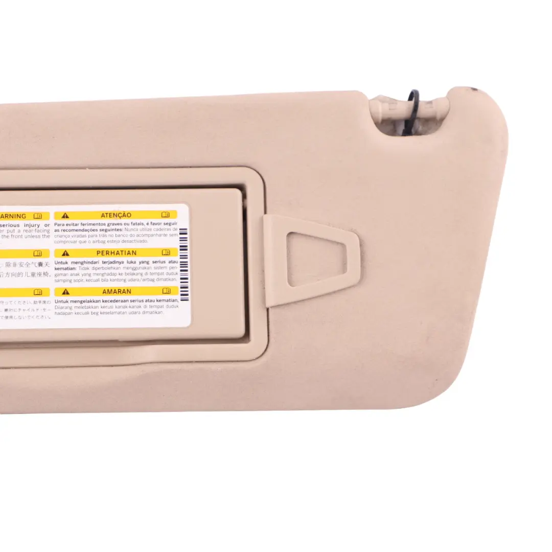 W207 Cabrio A207 Sun Visor Cover Beige Left N/S to Mercedes with Part number A2078100710 Mercedes W207 Cabrio A207 Sun Visor Cover Beige Left N/S - SKU A2078100710-1 - Part number A2078100710