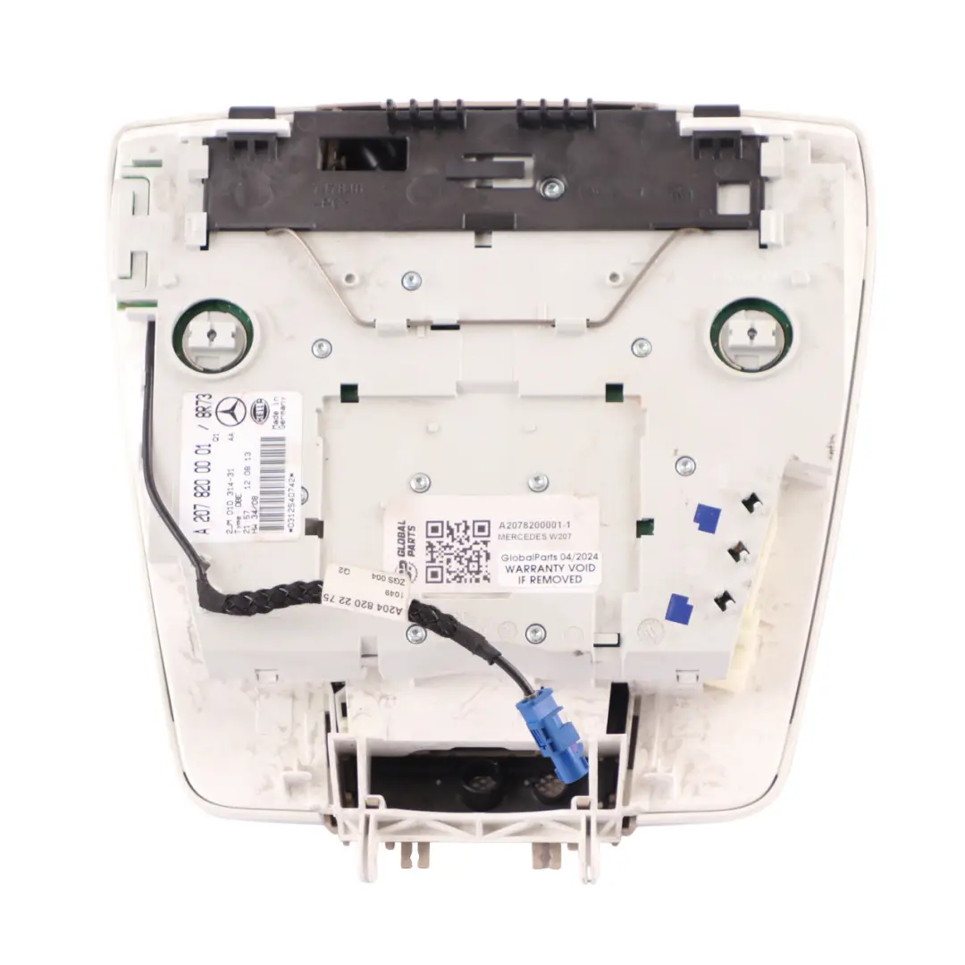 Mercedes W207 A207 Plafonnier Lecture Intérieur Commutateur Beige - SKU A2078200001-1 - Numéro de pièce A2078200001