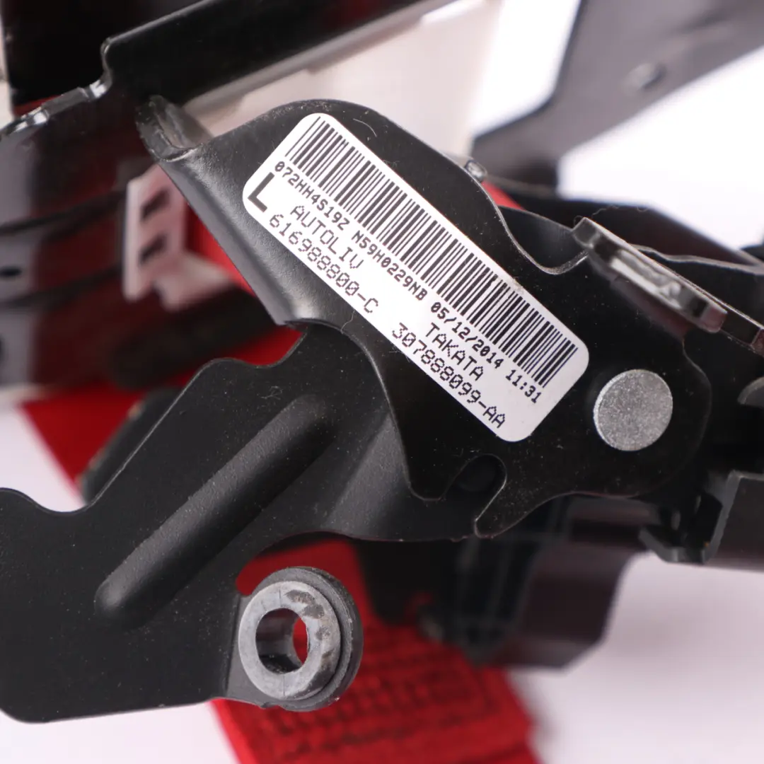 Mercedes W207 Seat Belt Black Red Front Left N/S - SKU A2078605985-1 - Part number A2078605985