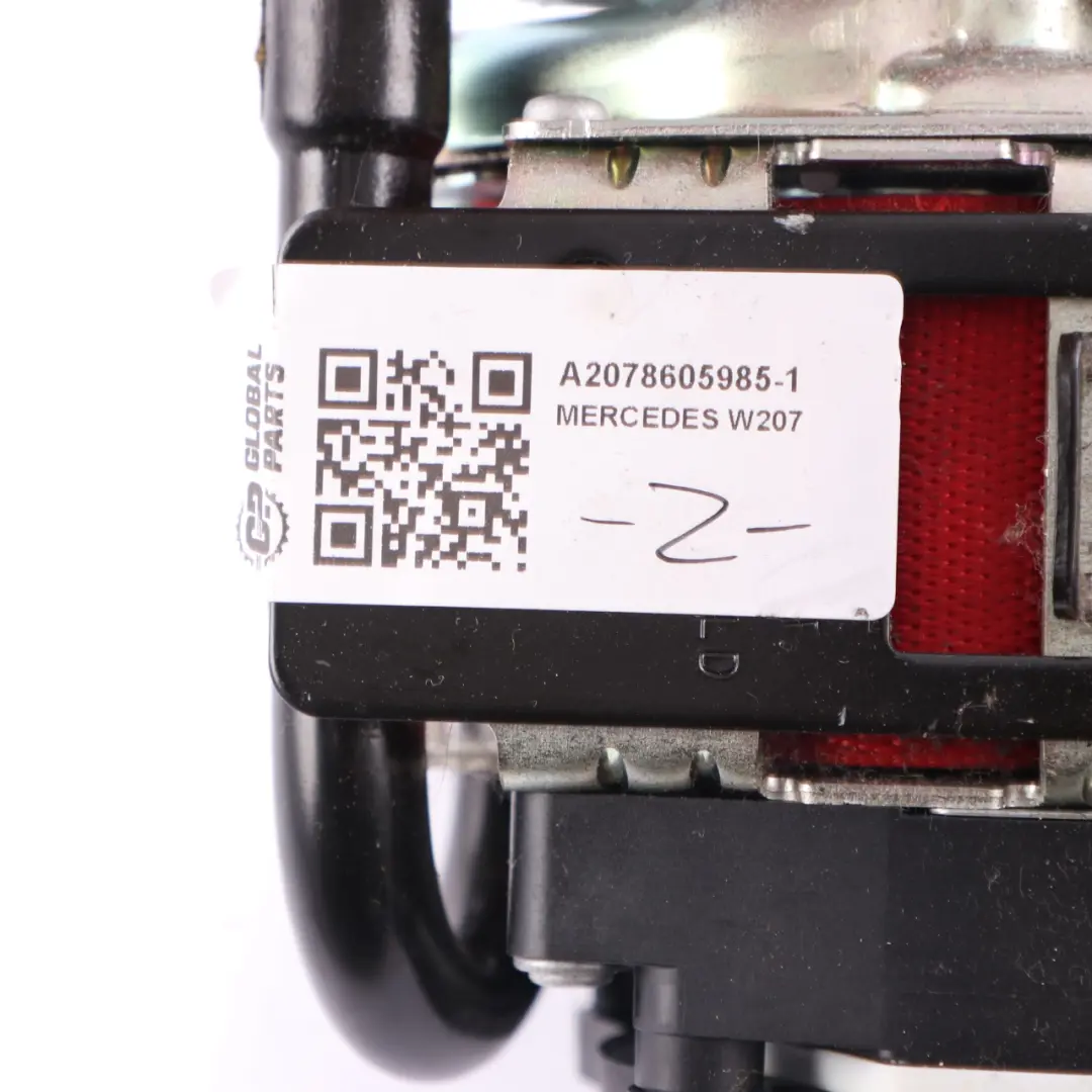 Mercedes W207 Seat Belt Black Red Front Left N/S - SKU A2078605985-1 - Part number A2078605985