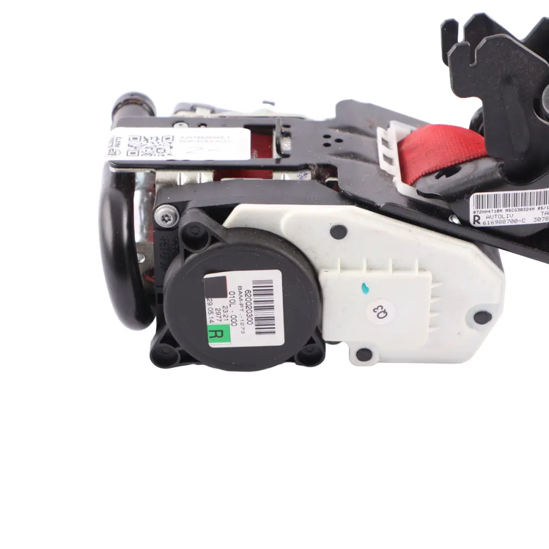 Mercedes W207 Seat Belt Black Red Front Right O/S - SKU A2078606085-1 - Part number A2078606085