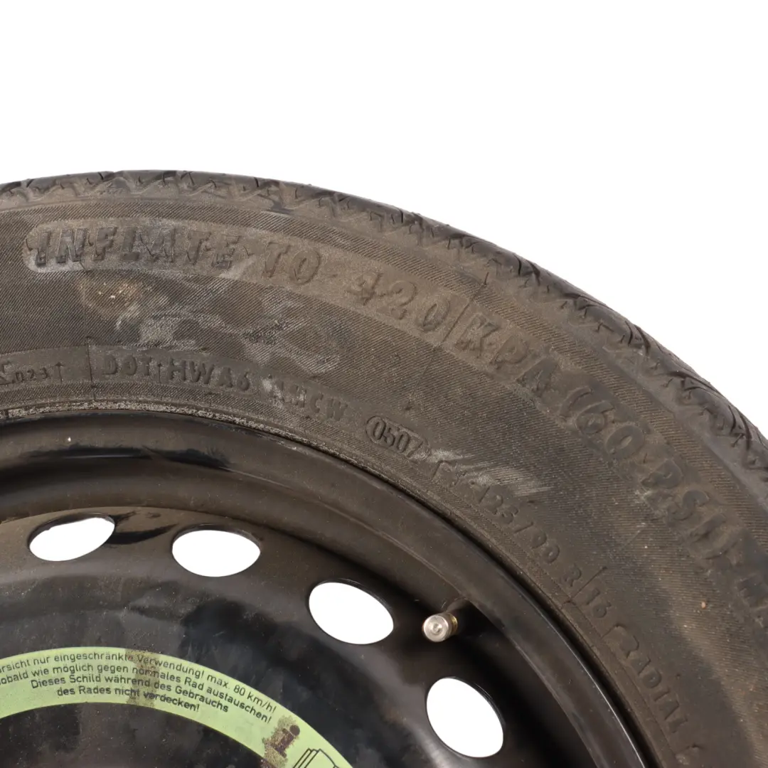 Kompakt Ersatzrad Stahl R16 Reifen 125/90 für Mercedes C CLK W203 C209 mit Teilenummer A1694000802 Mercedes C CLK W203 C209 Kompakt Ersatzrad Stahl R16 Reifen 125/90 - SKU A2094000402 - Teilenummer A1694000802