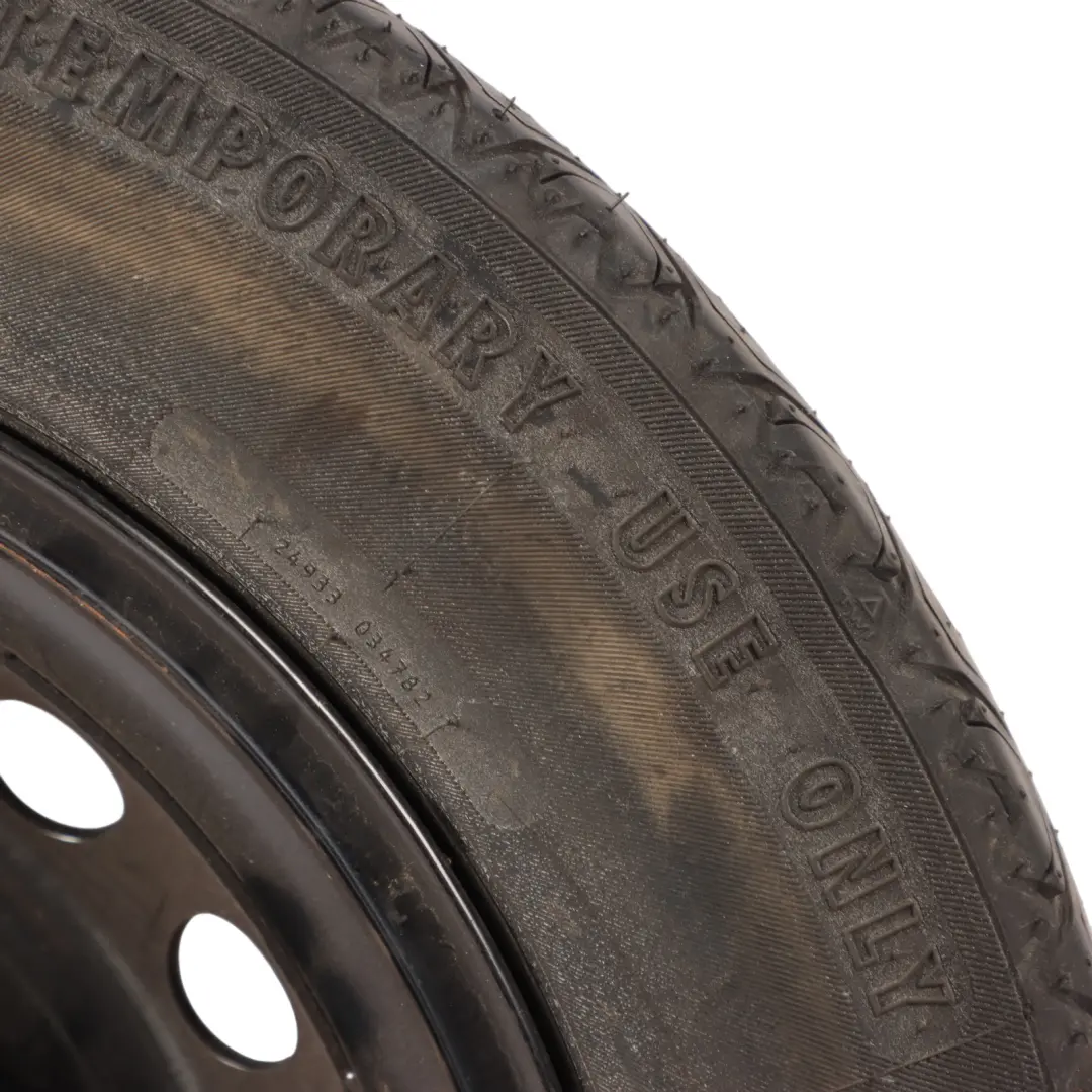 Spare Wheel Steel R16 Tyre 125/90 to Mercedes W203 C209 Compact with Part number A1694000802 Mercedes W203 C209 Compact Spare Wheel Steel R16 Tyre 125/90 - SKU A2094000402 - Part number A1694000802