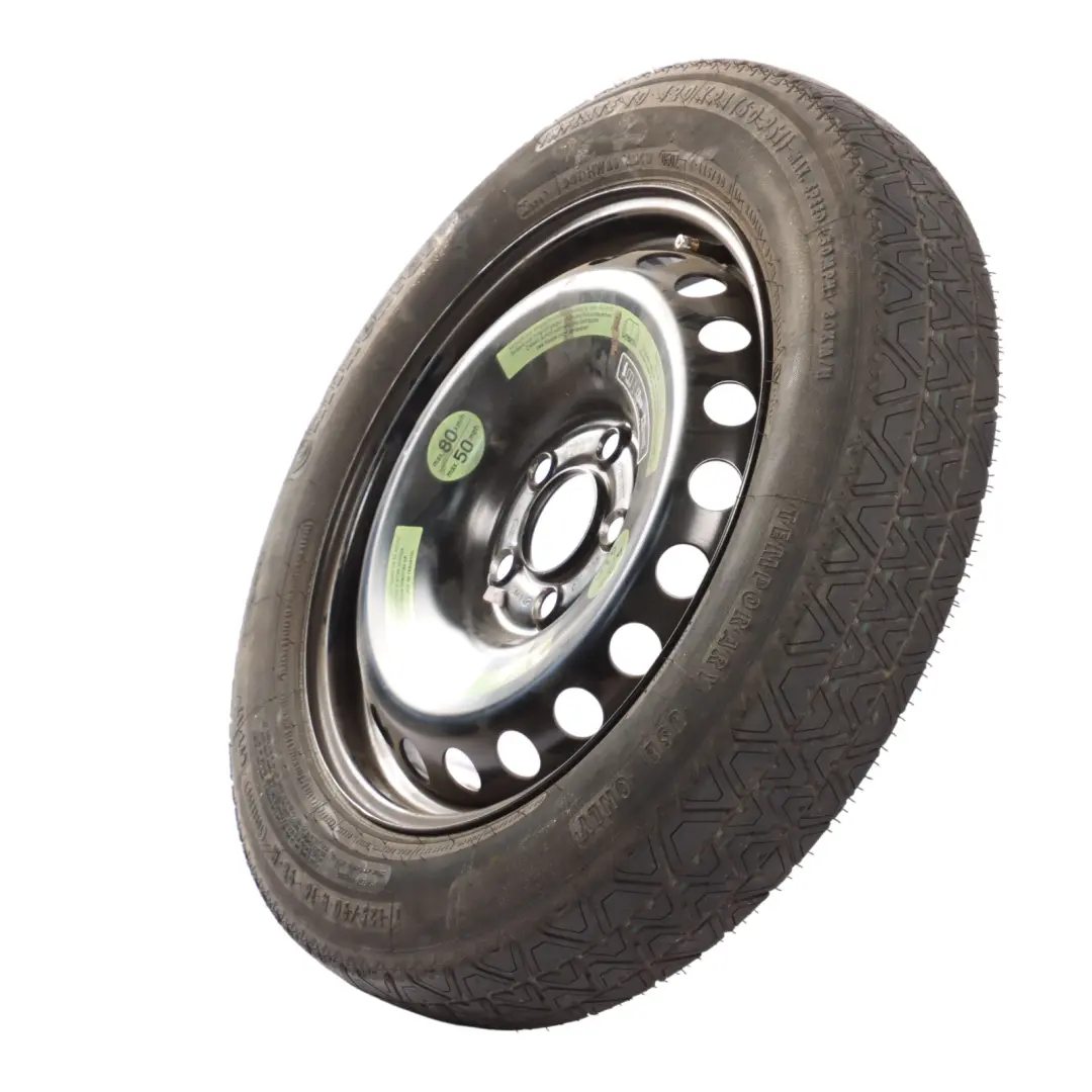 Kompakt Ersatzrad Stahl R16 Reifen 125/90 für Mercedes C CLK W203 C209 mit Teilenummer A1694000802 Mercedes C CLK W203 C209 Kompakt Ersatzrad Stahl R16 Reifen 125/90 - SKU A2094000402 - Teilenummer A1694000802