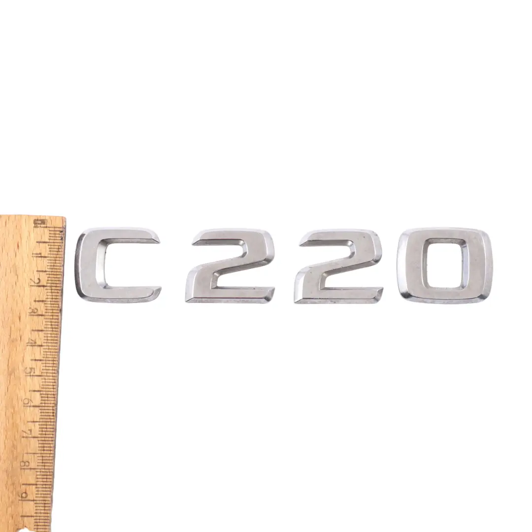 Lettering Emblem C220 Rear Boot Lid Tailgate Adhered Badge to Mercedes W204 C209 with Part number A2098170915 Mercedes W204 C209 Lettering Emblem C220 Rear Boot Lid Tailgate Adhered Badge - SKU A2098170915-2 - Part number A2098170915