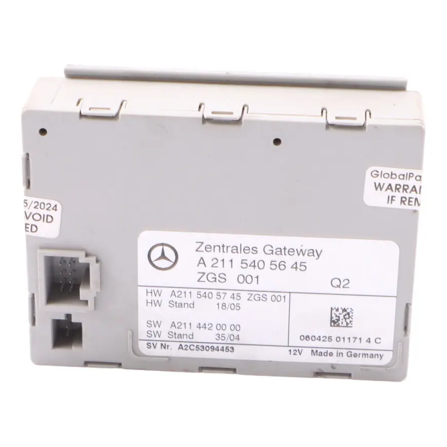 Mercedes W211 Central Gateway Module Control Unit - SKU A2115405645-1 - Part number A2115405645
