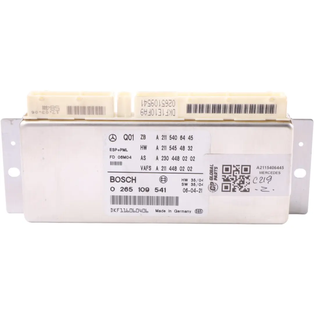 Module De Commande Électronique De Boîte De Vitesses Mercedes C219 pour à propos du numéro de pièce A2115406445 Module De Commande Électronique De Boîte De Vitesses Mercedes C219 - SKU A2115406445 - Numéro de pièce A2115406445