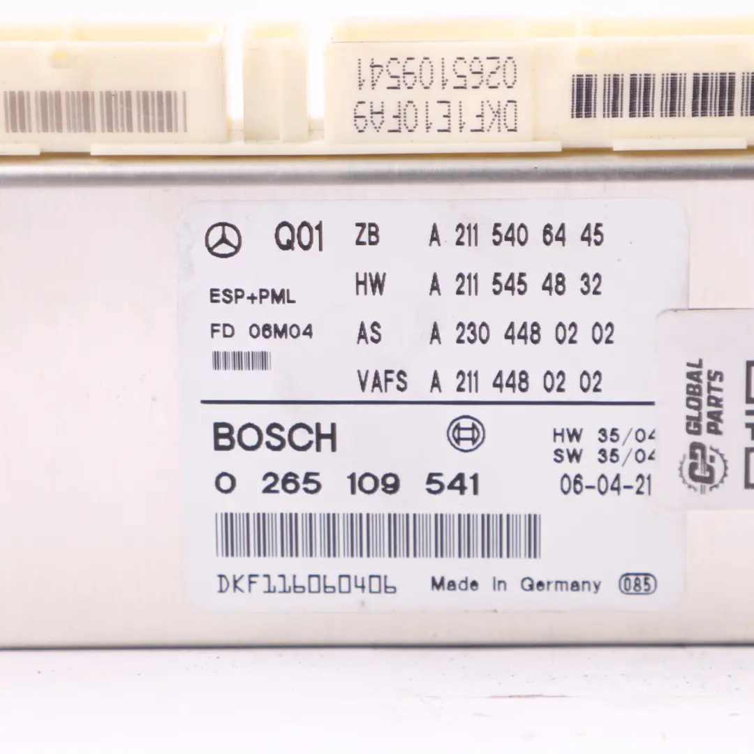 Mercedes C219 Getriebe Elektronische Steuereinheit Modul - SKU A2115406445 - Teilenummer A2115406445
