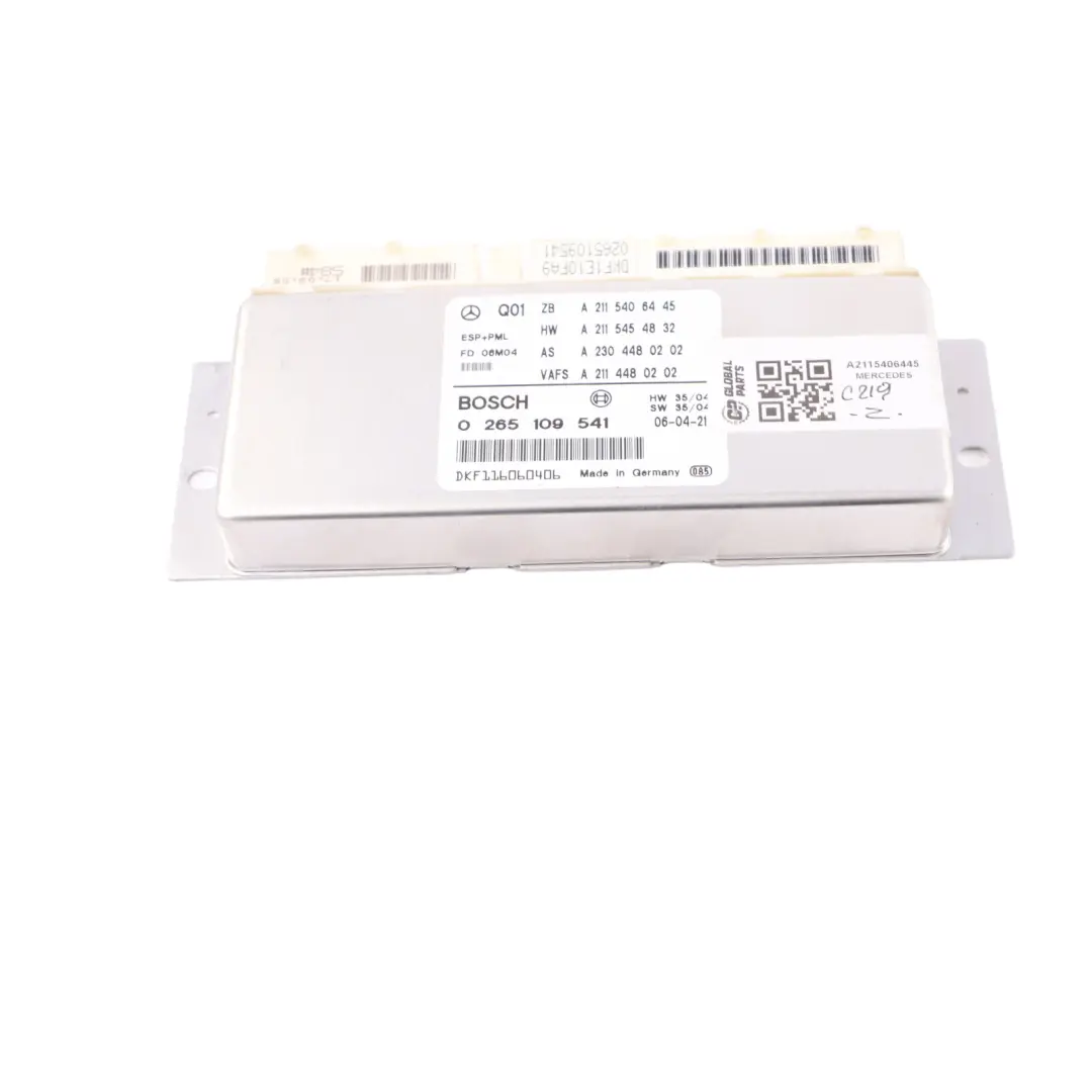 Módulo Unidad Control Electrónico Caja Cambios Mercedes C219 para con número de pieza A2115406445 Módulo Unidad Control Electrónico Caja Cambios Mercedes C219 - SKU A2115406445 - Número de pieza A2115406445