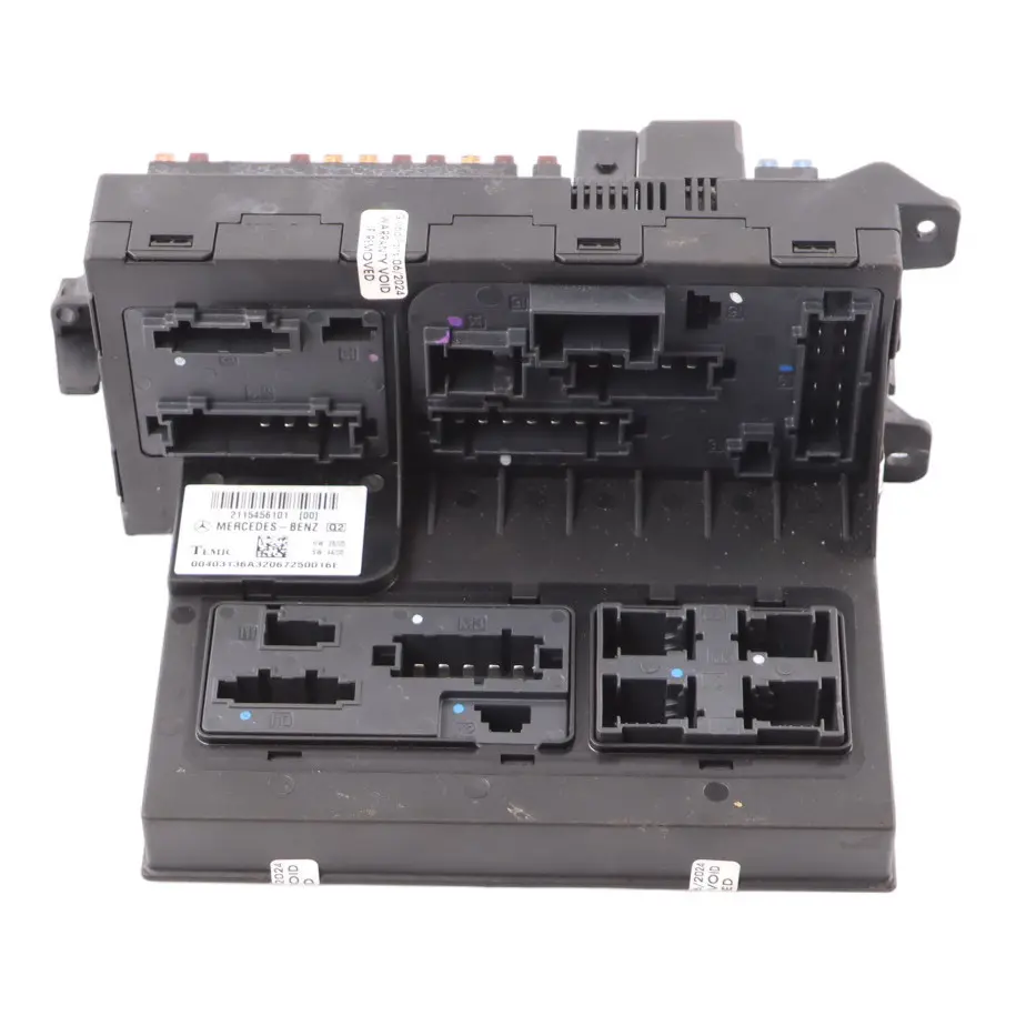 SAM Modul Sicherungskasten Relais Steuergerät für Mercedes W211 mit Teilenummer A2115456101 Mercedes W211 SAM Modul Sicherungskasten Relais Steuergerät - SKU A2115456101 - Teilenummer A2115456101