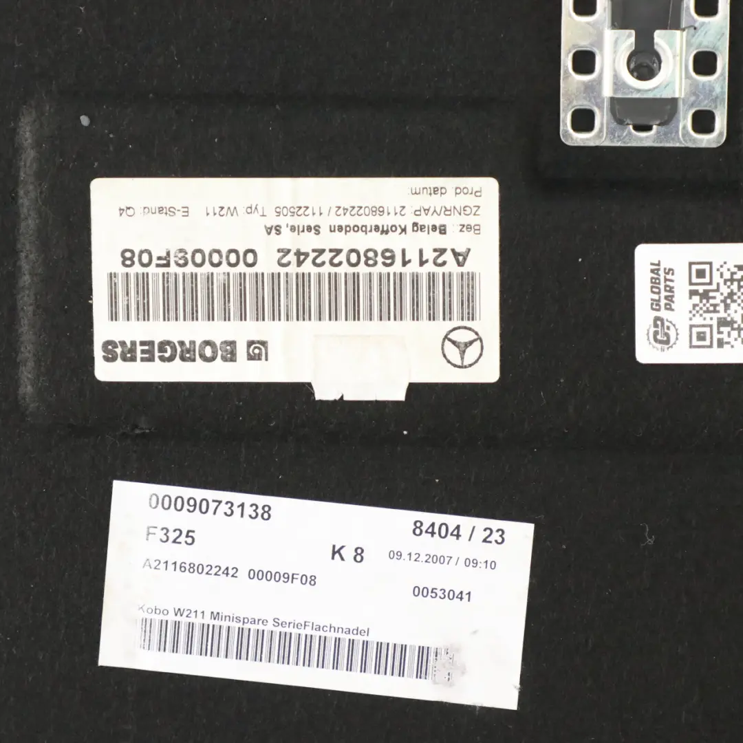 Piano del bagagliaio posteriore Fodera per Mercedes W211 Berlina con numero di parte A2116802042 Mercedes W211 Berlina Piano del bagagliaio posteriore Fodera - SKU A2116802042 - Numero di parte A2116802042