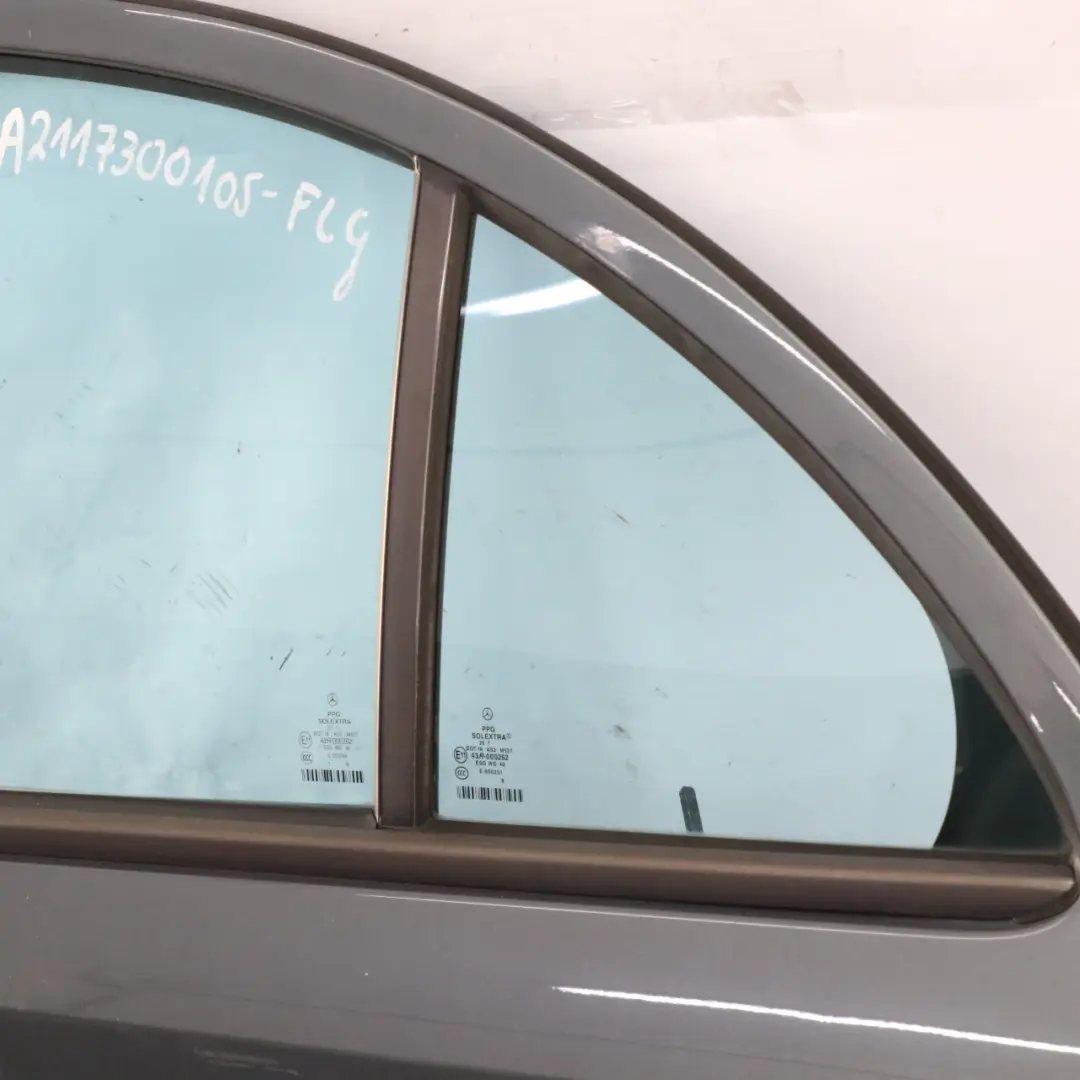 Door Rear Left N/S Flint Grey Metallic - 368 to Mercedes W211 with Part number A2117300105 Mercedes W211 Door Rear Left N/S Flint Grey Metallic - 368 - SKU A2117300105-FLG - Part number A2117300105